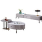 Glass-Top TV Console & Coffee Table Set Grandeur Furnishings