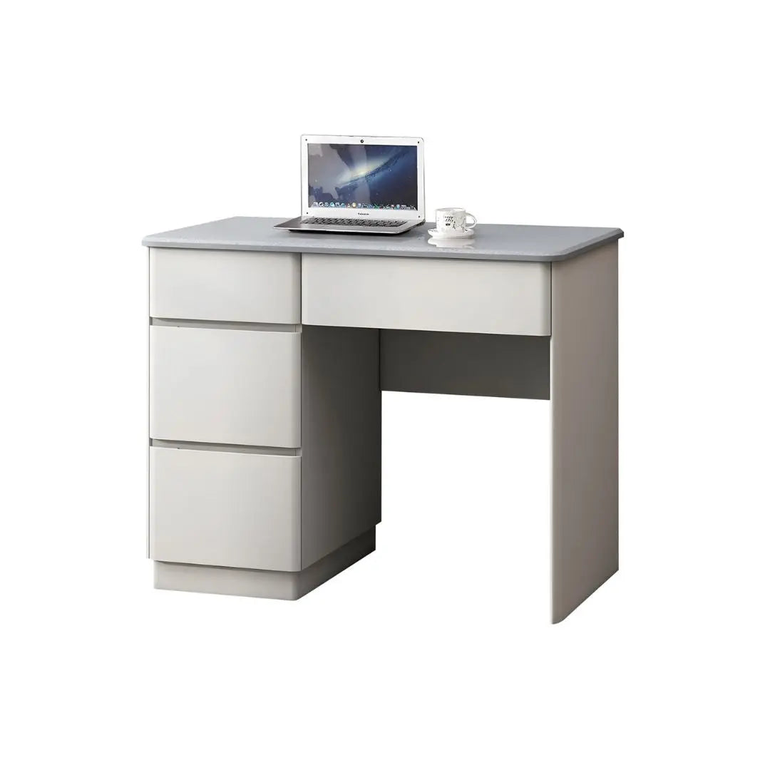 Grey Study Table with Storage & Stylish Design – Available in Compact and Shelved Options Grandeur Furnishings