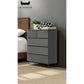 5-Drawer Storage Chest of Drawers in White, Champagne, or Dark Grey Grandeur Furnishings