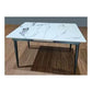 Extendable Sintered Stone Dining Table Set with Black or Beige Chairs 1+4 Grandeur Furnishings