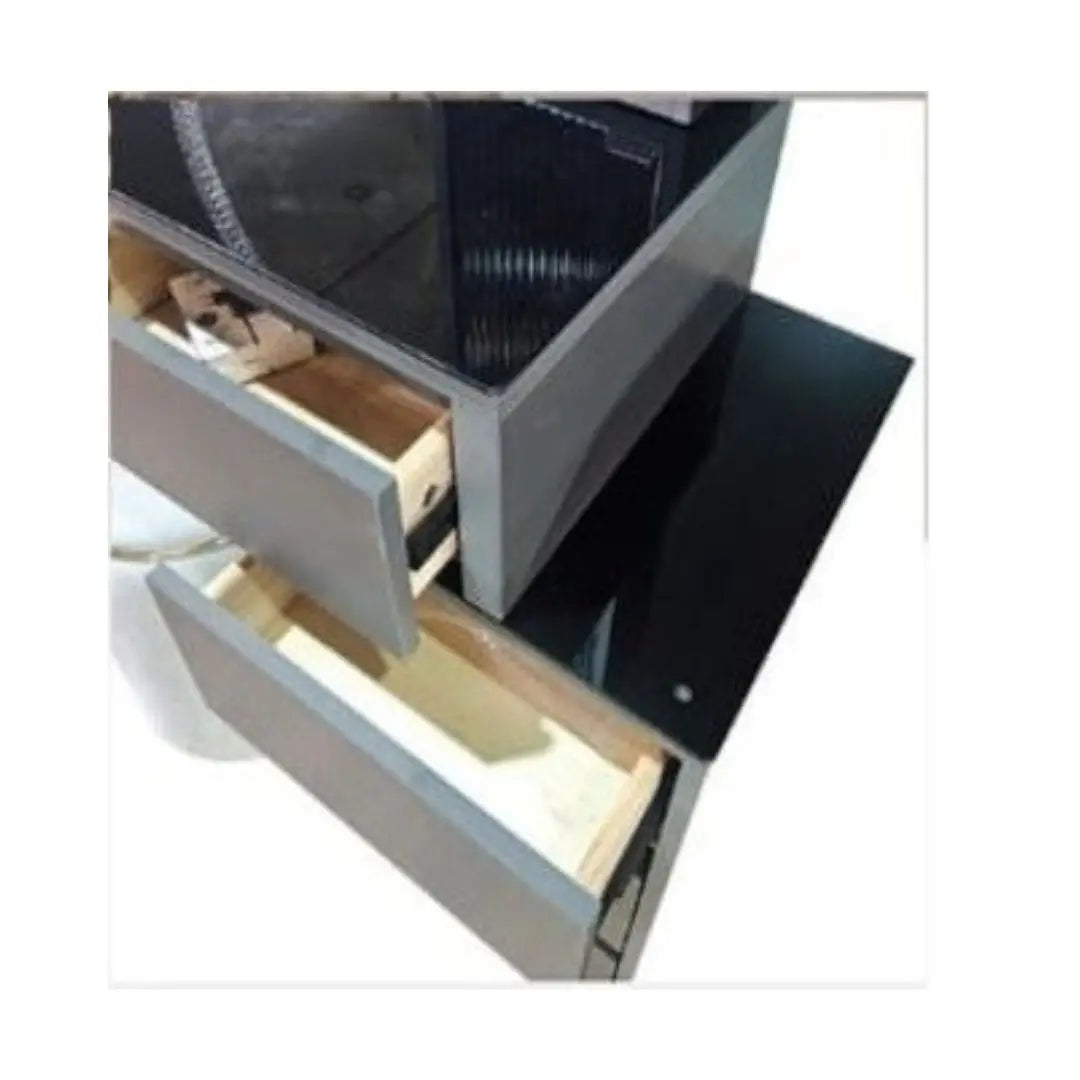 Dressing Table with LED Mirror and Tempered Glass  Vanity Set Grandeur Furnishings