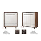 Stylish Gloss White & Walnut Shoe Cabinet - Multiple Sizes Available for Organized Storage Grandeur Furnishings