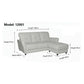 3 Seater Faux Leather Sofa with Ottoman Stool  - 3 Seater Couch Foot Stool Grandeur Furnishings