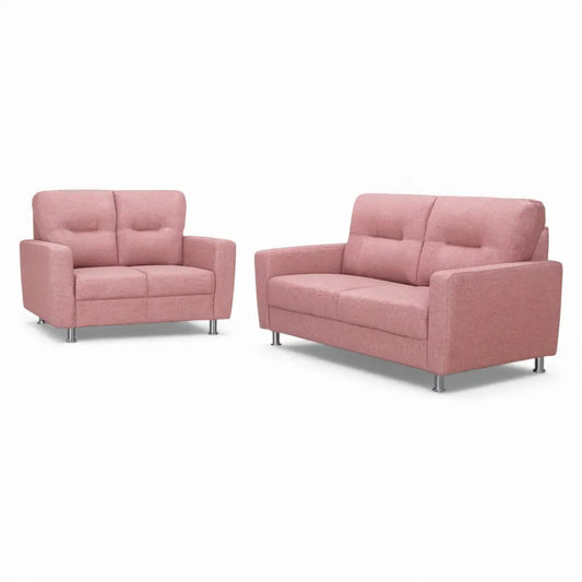 Elara Contemporary Fabric Sofa Set with Metal Legs - Available in 2-Seater, 3-Seater & L-Shape Configuration with Ottoman Grandeur Furnishings