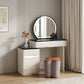 Emilia Dressing Table Set with LED Lighted Mirror Grandeur Furnishings