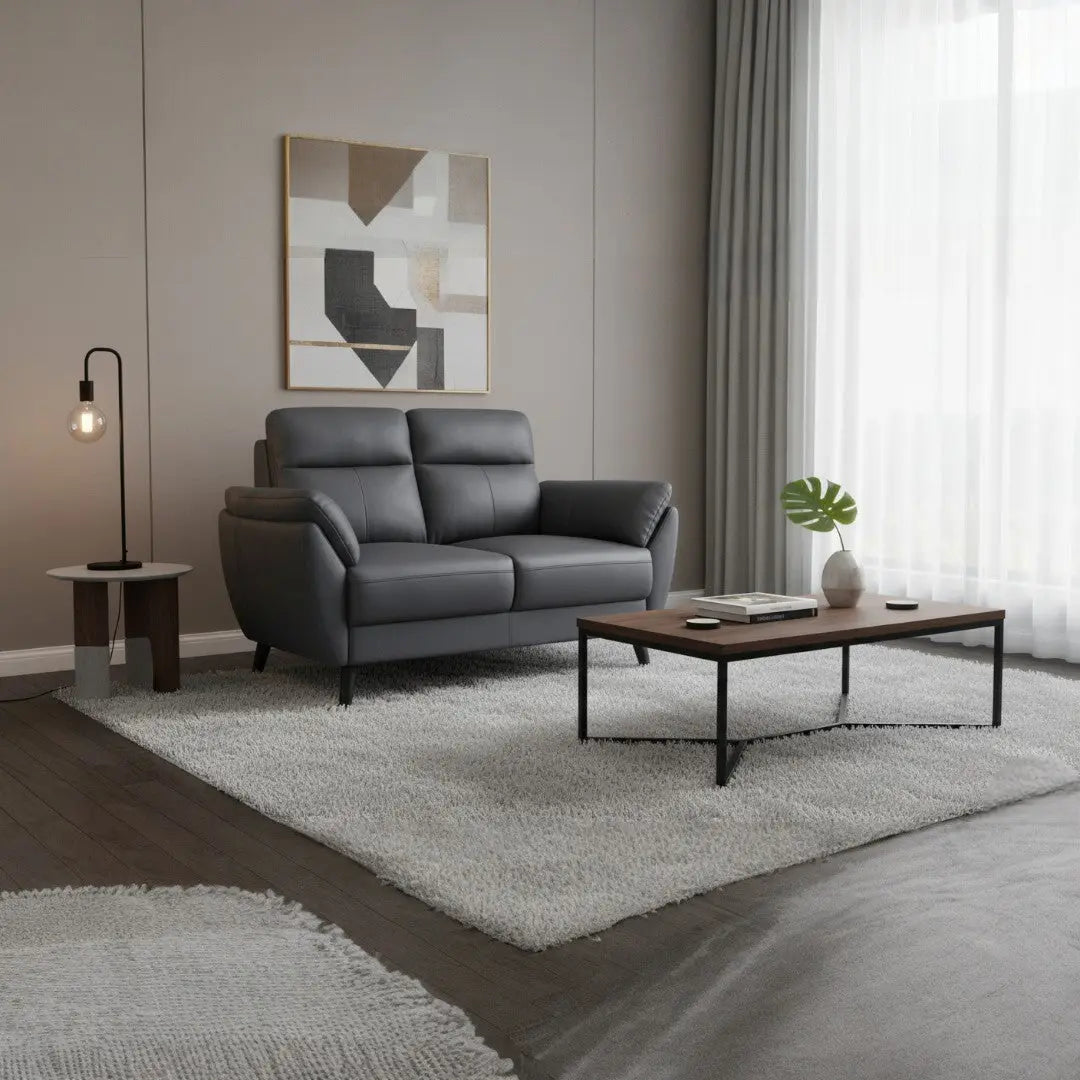 Modern PU Leather Fabric Sofa Set | 3-Seater, 2-Seater & Armchair Grandeur Furnishings