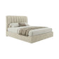 Noelle Premium Fabric Divan Bed Frame | Modern Fluted Headboard Grandeur Furnishings