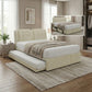 Aveline 2-in-1 Bed Frame (Queen/King) with Pull Out Trundle + 2 Drawers Grandeur Furnishings