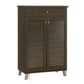 Stylish Louvered Shoe Cabinet – Elegant and Practical Storage (Three Sizes) Grandeur Furnishings