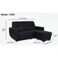 Sleek 3-Seater Sofa with Ottoman Foot Stool Grandeur Furnishings