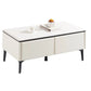 Contemporary TV Console & Coffee Table Set – Sleek White Design, Spacious Storage Grandeur Furnishings
