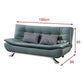 Modern Pet-Friendly Leather 3 Seater Sofa Bed Grandeur Furnishings