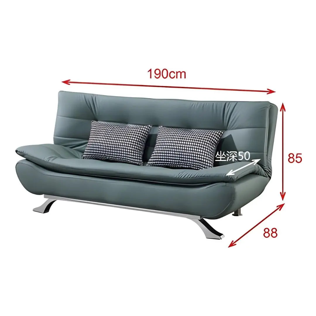 Modern Pet-Friendly Leather 3 Seater Sofa Bed Grandeur Furnishings