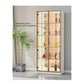 Glass Showcase Display Cabinet with LED & Mirror Back Grandeur Furnishings