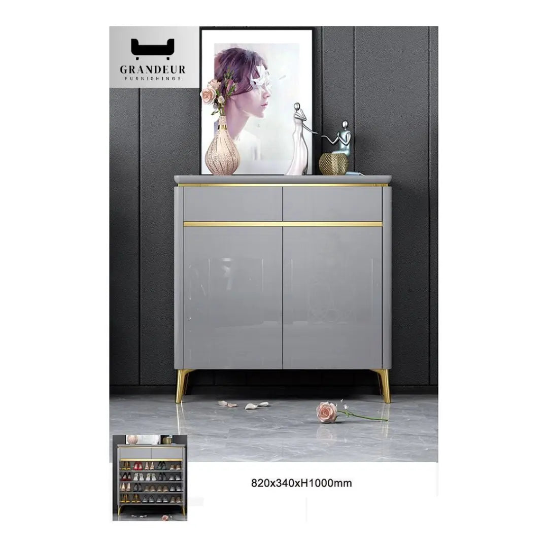 Modern Shoe Cabinet with Spacious Storage – Available in 5 Sizes & 2 Colours Grandeur Furnishings