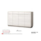 Modern Gloss White & Grey Shoe Cabinet with Round Edges - Multiple Sizes Available Grandeur Furnishings