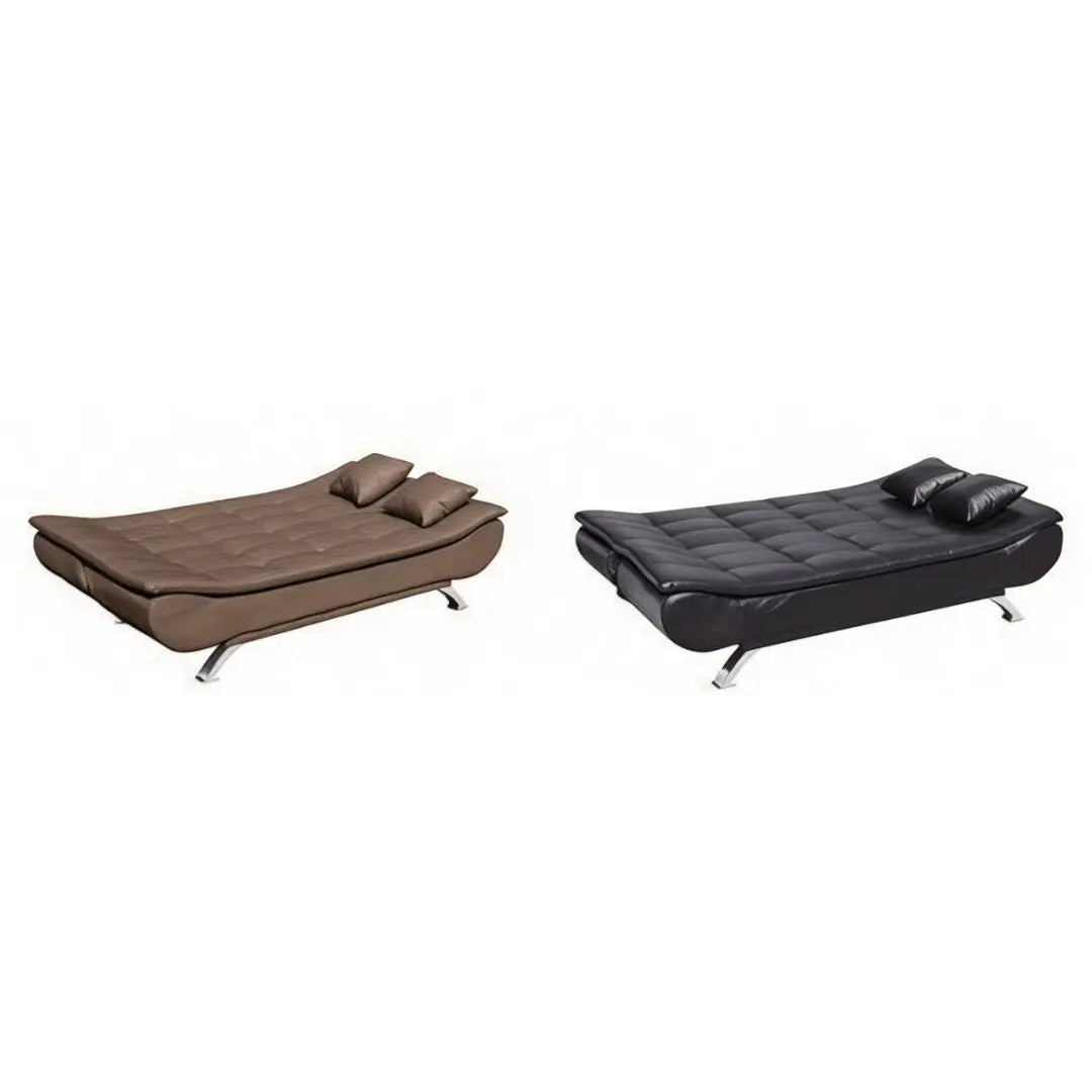 Convertible Sofa Bed in PU Leather for Modern Living Spaces Grandeur Furnishings