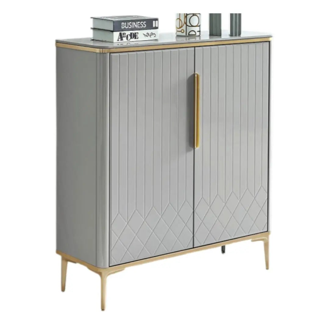 Elegant and Stylish Shoe Cabinet with Sintered Stone Top | Available in 2 Sizes and Colour Grandeur Furnishings