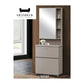 Dressing Table with Vanity Mirror & Storage Shelves Elegant Make Up Table Grandeur Furnishings
