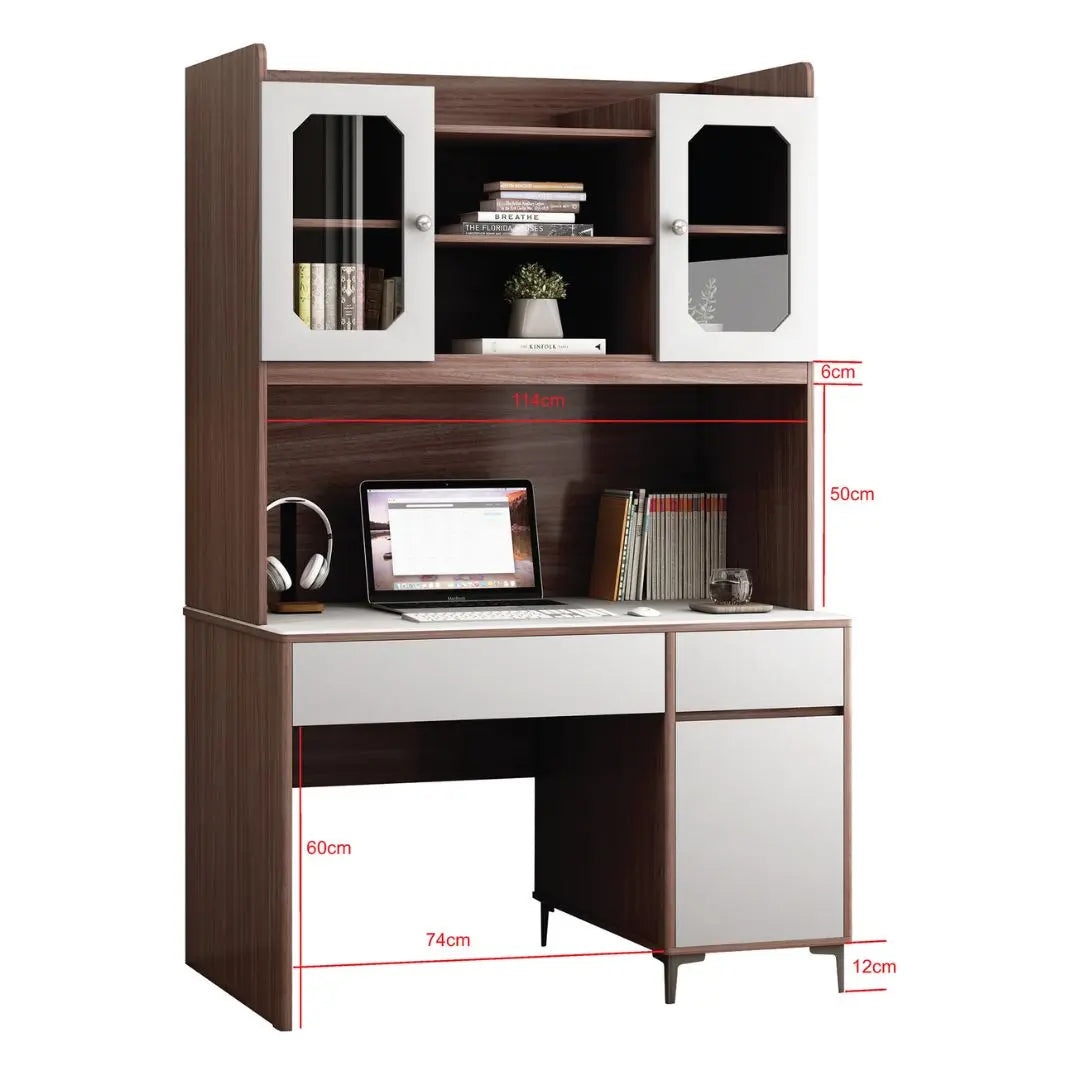 Modern Study Table with Microcrystalline Stone Top - Available in Multiple Sizes Grandeur Furnishings