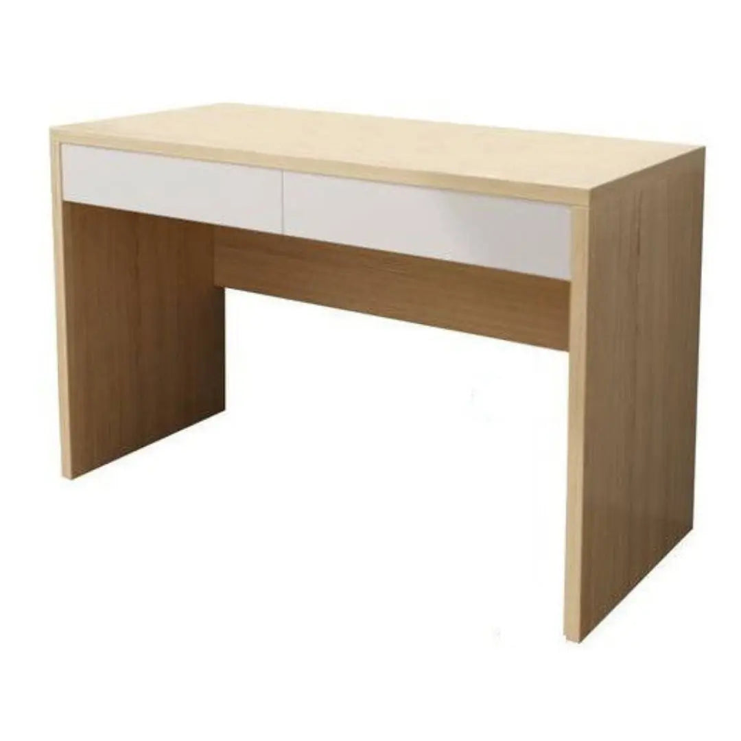Sleek and Modern Study Table in Dark Grey and Maple - Stylish Design, Ideal for Any Workspace Grandeur Furnishings