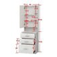 Elegant Dressing Table with Vanity Mirror and Make Up Storage Shelves Grandeur Furnishings