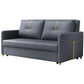 Versatile Sofa Bed with Gold Accents – Available in Blue, Teal, and Grey Grandeur Furnishings
