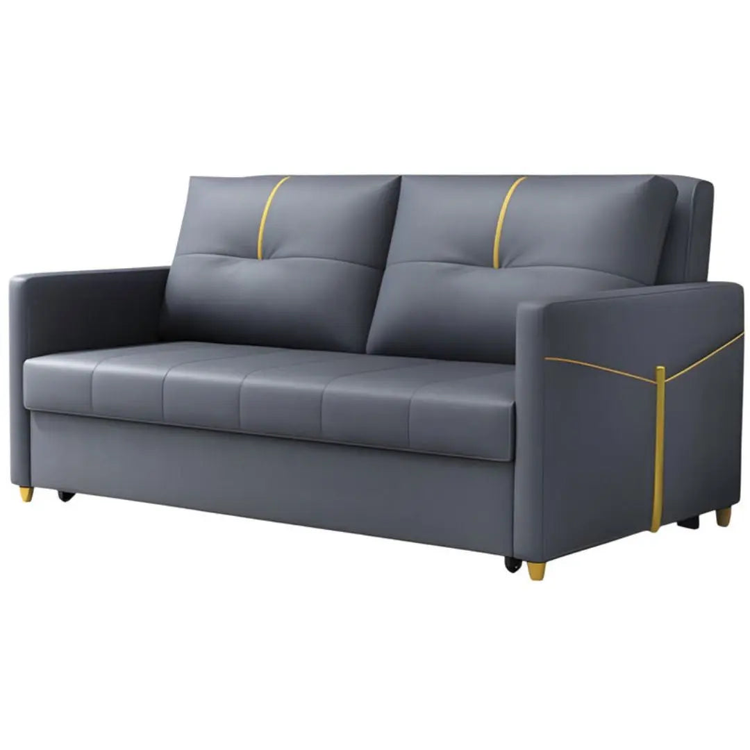 Versatile Sofa Bed with Gold Accents – Available in Blue, Teal, and Grey Grandeur Furnishings