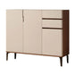 Modern Shoe Cabinet with Microcrystalline Glass Top in Multiple Sizes Grandeur Furnishings