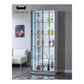 Glass Showcase Display Cabinet with LED & Mirror Back Grandeur Furnishings