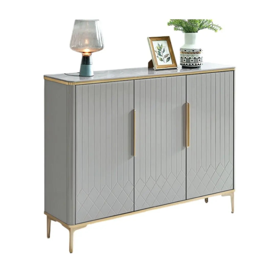 Elegant and Stylish Shoe Cabinet with Sintered Stone Top | Available in 2 Sizes and Colour Grandeur Furnishings