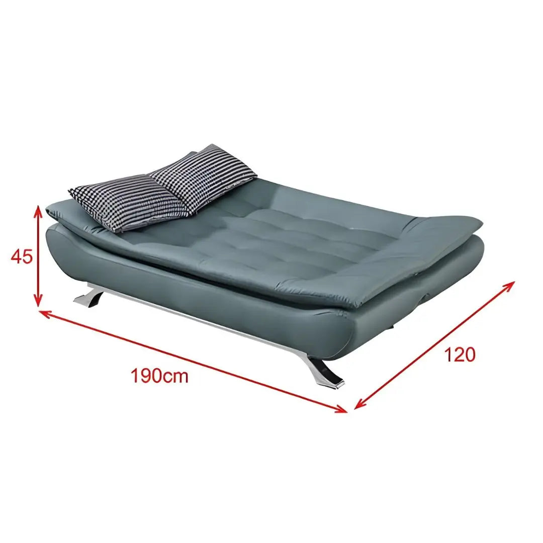 Modern Pet-Friendly Leather 3 Seater Sofa Bed Grandeur Furnishings