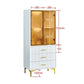 Elegant Glass Side Cabinet – Available in Four Sizes Grandeur Furnishings