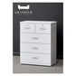 Modern 5-Drawer Storage Chest of Drawers in Grey or White Grandeur Furnishings