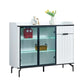 Side Cabinet with LED Lighting & Sintered Stone Top – Available in Three Sizes Grandeur Furnishings