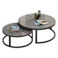 Dual-Layered Sintered Stone Coffee Table - White & Black Gloss Finish Grandeur Furnishings