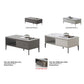Contemporary Sintered Stone Coffee Table with Storage Grandeur Furnishings