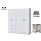 Modern White Wardrobe Collection Grandeur Furnishings