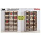 Contemporary Wood-Finish Glass Display Cabinet with LED Sensor Lighting Grandeur Furnishings