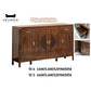 Elegant Wooden Sideboard Side Cabinet with Brass Accents Grandeur Furnishings