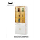 Modern Glass Display Cabinet with Storage Grandeur Furnishings
