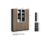 Executive Modular Bookcase | Wood Grain Office Storage Book Cabinet with Lockable Doors Grandeur Furnishings