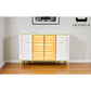 Glass Display Side Cabinet with LED Lights & Sintered Stone Top Storage Solution Grandeur Furnishings