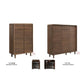 Stylish Gloss White & Walnut Shoe Cabinet - Multiple Sizes Available for Organized Storage Grandeur Furnishings