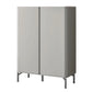 Modern Microcrystalline Glass Shoe Cabinet - Multiple Sizes in Light Grey Grandeur Furnishings