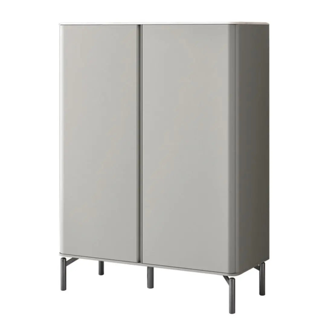 Modern Microcrystalline Glass Shoe Cabinet - Multiple Sizes in Light Grey Grandeur Furnishings