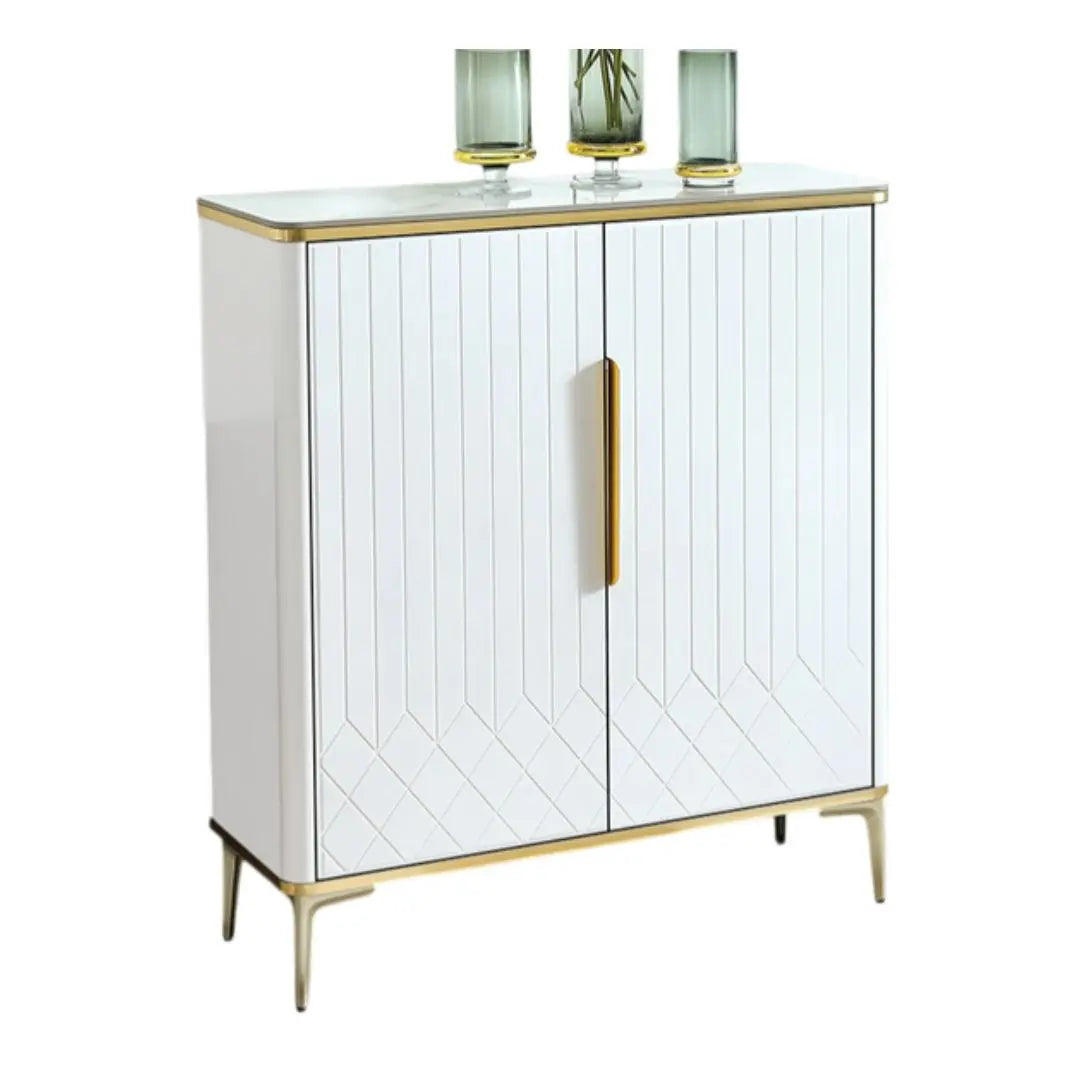 Elegant and Stylish Shoe Cabinet with Sintered Stone Top | Available in 2 Sizes and Colour Grandeur Furnishings