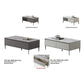 Contemporary Sintered Stone Coffee Table with Storage Grandeur Furnishings