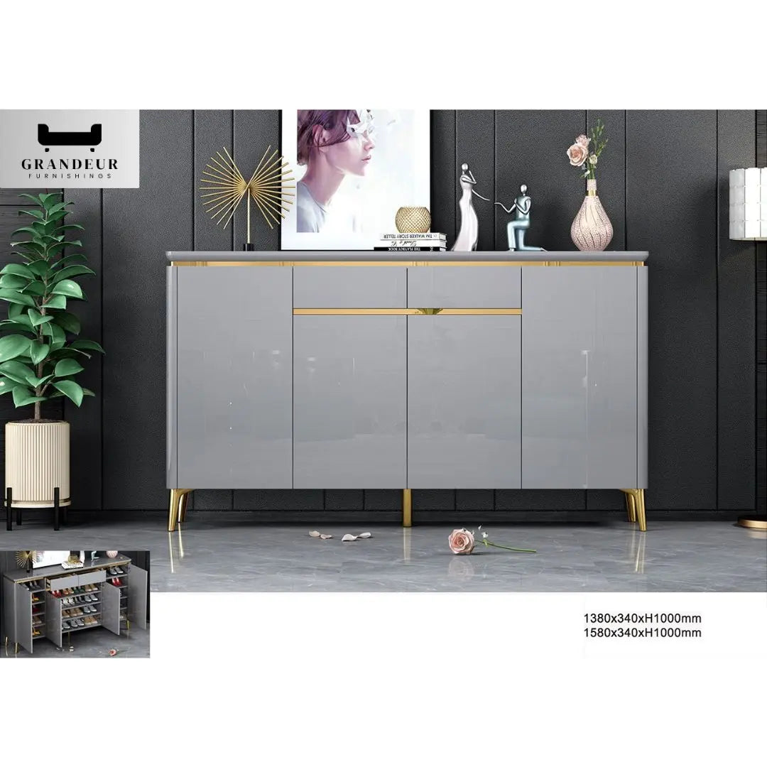 Modern Shoe Cabinet with Spacious Storage – Available in 5 Sizes & 2 Colours Grandeur Furnishings