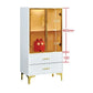 Elegant Glass Side Cabinet – Available in Four Sizes Grandeur Furnishings